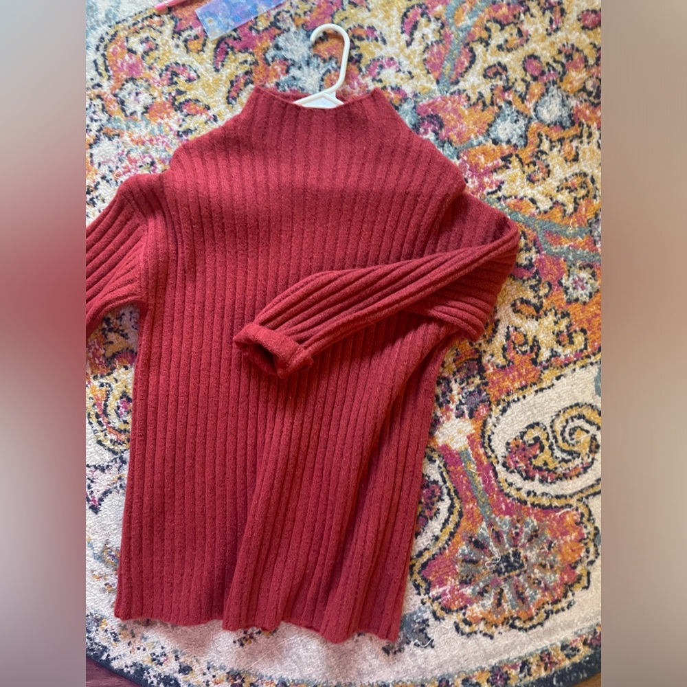 NWT Open Edit Knit Tunic Mockneck Sweater